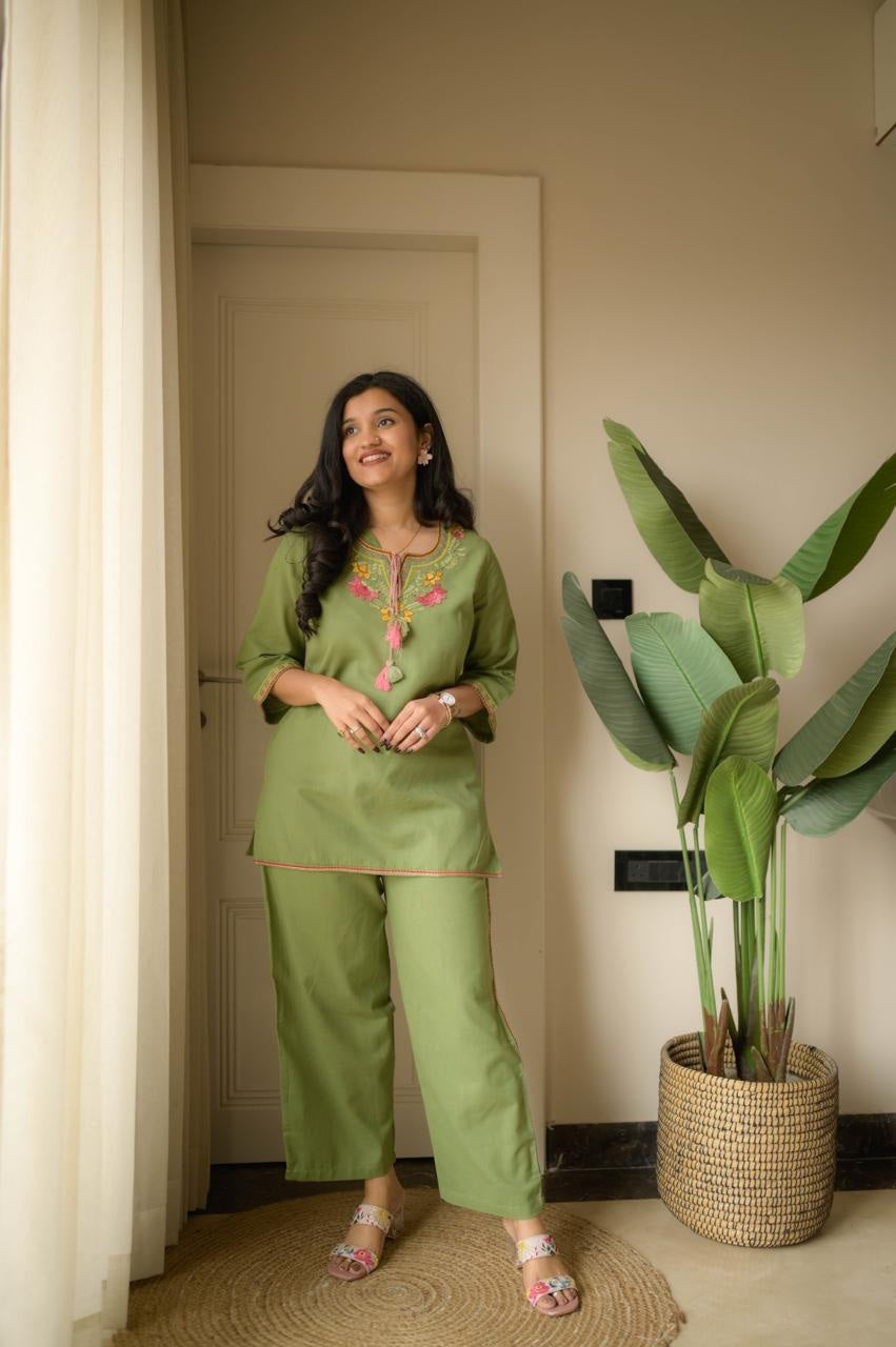 Premium Embroidered Co-ord Set
